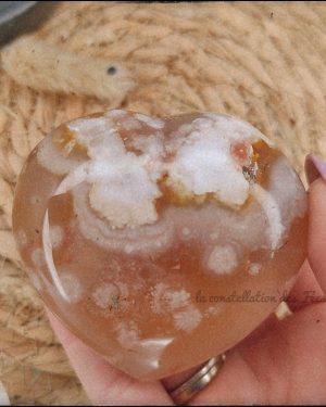 Cœur Agate fleur