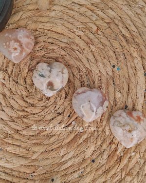 Petit cœur Agate fleur