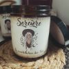 Bougie sorcière avec un chat noir