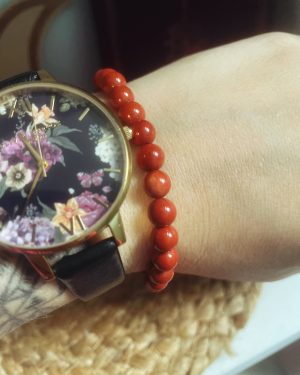 Bracelet jaspe rouge