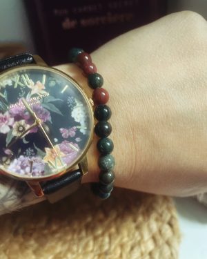 Bracelet jaspe héliotrope