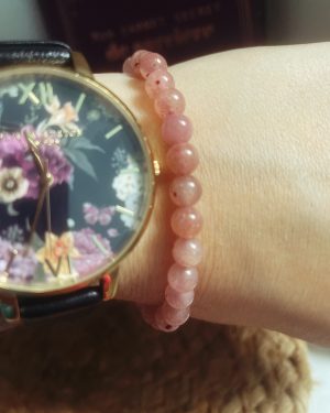 Bracelet quartz fraise