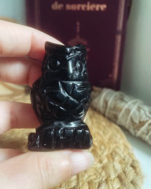 Hibou en Obsidienne noire