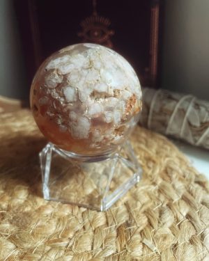 Sphère Agate fleur