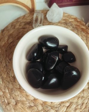 Obsidienne noire, pierre roulée